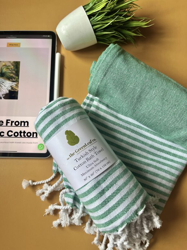 The Greenleaf co. Ultra Premium Bath Towels | with AIRDROP Technology – Pack of 2 Bath Towels – ‘Citrus and Sage’