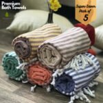 Dream Team | Essential Stripe AIRDROP Bath Towel Pack (Family Combo of 5)