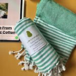Nature Green | Essential Stripe Organic Towels with AIRDROP Tech™