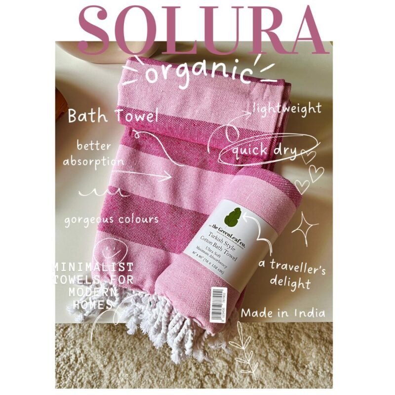 “Orchid Pink” Organic Cotton Bath Towel | AIRDROP Tech | Soft, Stylish & Gifting-Ready