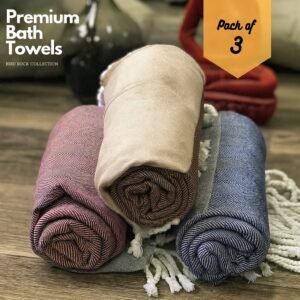 Three Kings | Organic Cotton Bath Towels | with AIRDROP Technology | Pack of 3