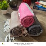 Organic Cotton Bath Towels | Premium Bird Rock Collection | with AIRDROP Technology Pack of 3 ‘ The 3 Musketeers ‘