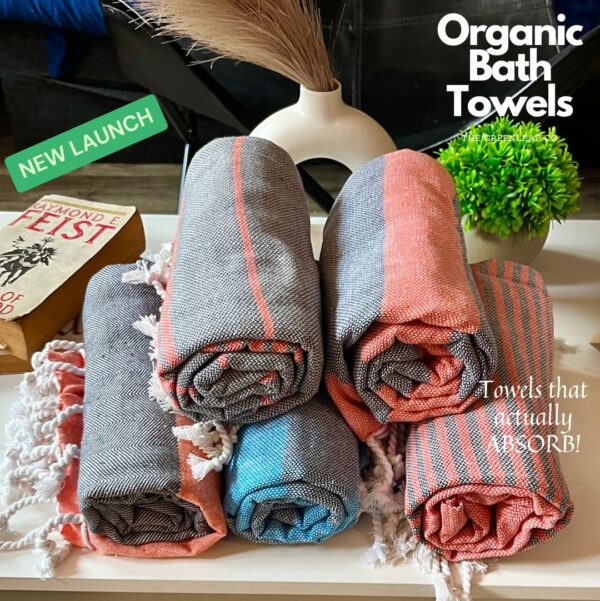 Organic Cotton Bath Towels | with AIRDROP Technology | The Chamber Of Secrets’ – Super Saver Combo Pack of 5