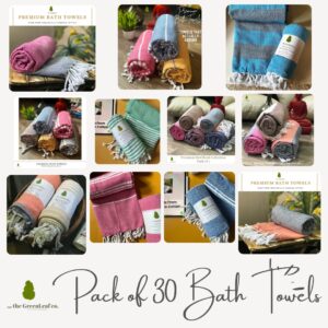 Organic Cotton Bath Towels | with AIRDROP Technology ||  Super Saver Pack of 30 Bath Towels |