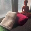 Ultra Premium | Ultra Soft | Egyptian Cotton Hand/Face Towels with zero twist | ''Red Impacts'' - Pack of 2