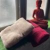 Ultra Premium | Ultra Soft | Egyptian Cotton Hand/Face Towels with zero twist | ''Red Impacts'' - Pack of 2