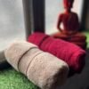 Ultra Premium | Ultra Soft | Egyptian Cotton Hand/Face Towels with zero twist | ''Red Impacts'' - Pack of 2