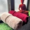 Ultra Premium | Ultra Soft | Egyptian Cotton Hand/Face Towels with zero twist | ''Red Impacts'' - Pack of 2