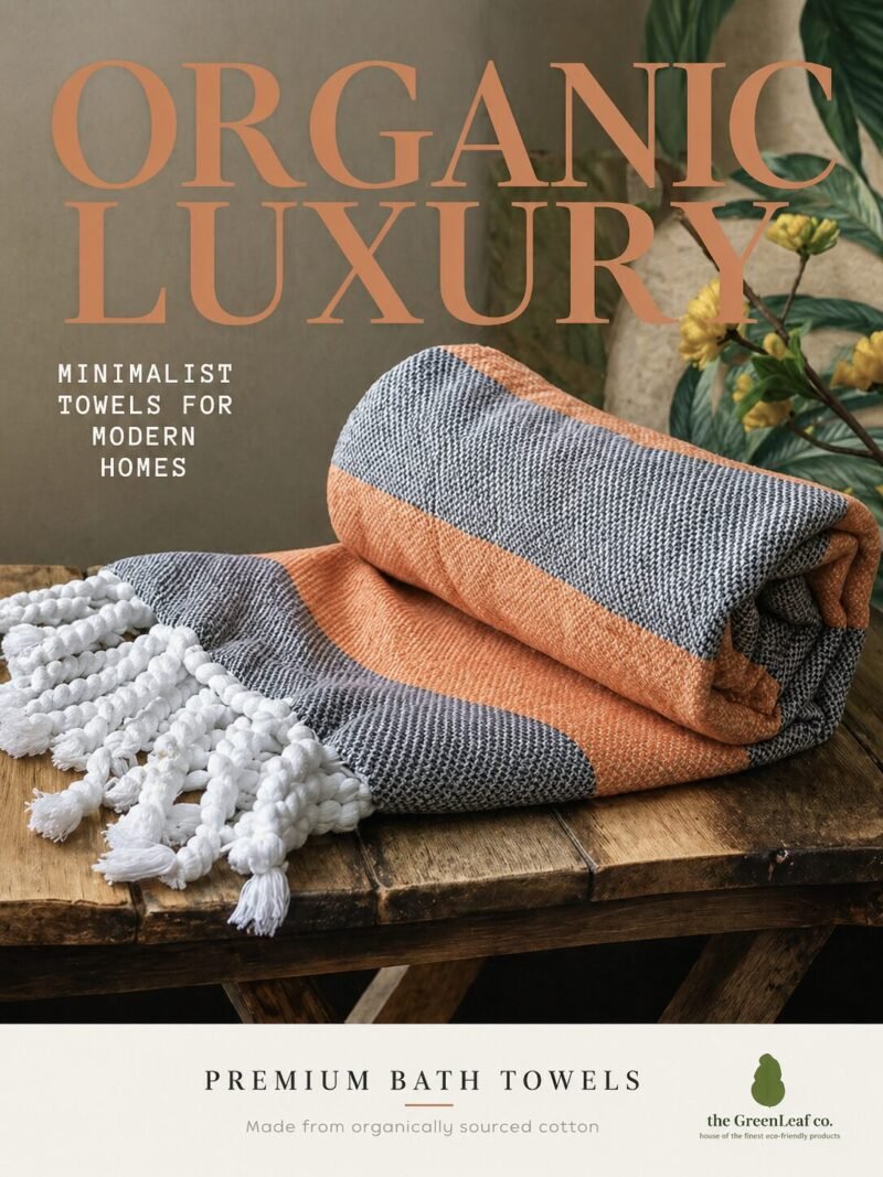 “WaterMelon Grey” – Luxe Stripe Towel | AIRDROP SoftTech™ | Handmade Elegance