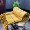 Organic Cotton Bath Towels | Premium Turkish Towels | Ultra Soft | Checkered Goodness Collection – 'MINION YELLOW'