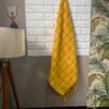 Organic Cotton Bath Towels | Premium Turkish Towels | Ultra Soft | Checkered Goodness Collection – 'MINION YELLOW'
