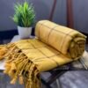 Organic Cotton Bath Towels | Premium Turkish Towels | Ultra Soft | Checkered Goodness Collection – 'MINION YELLOW'