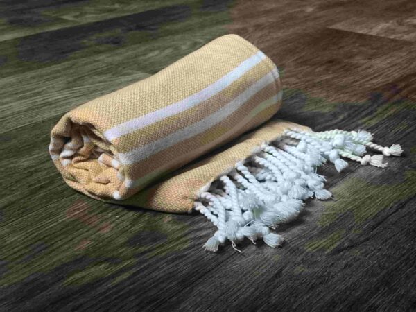 | Organic Cotton Bath Towels | with AIRDROP Technology -- Stripe Goodness – ‘Summer Daffodil’ - Image 6