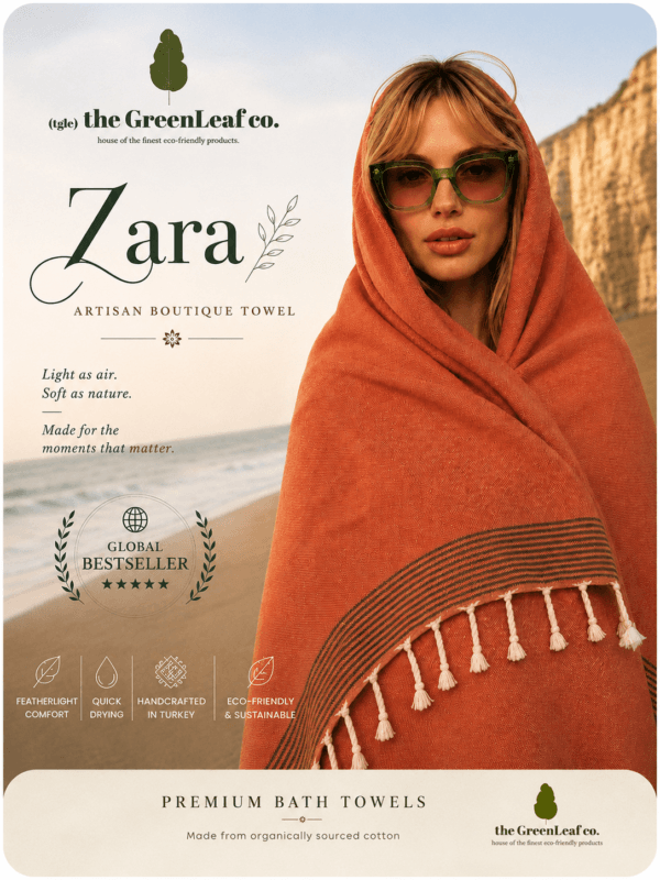 ChatGPT Image Aug 11, 2026, 05_01_48 PM Zara™ | Artisan Boutique Towel Mac Orange | with AIRDROP Tech™